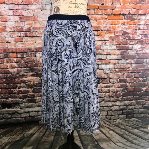 Tule Skirt Blue Paisley Print